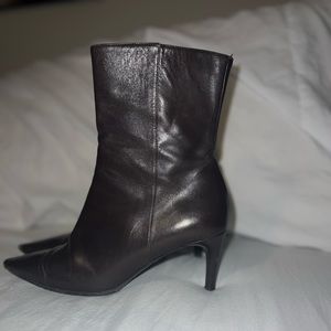 GUCCI Dark brown leather boots